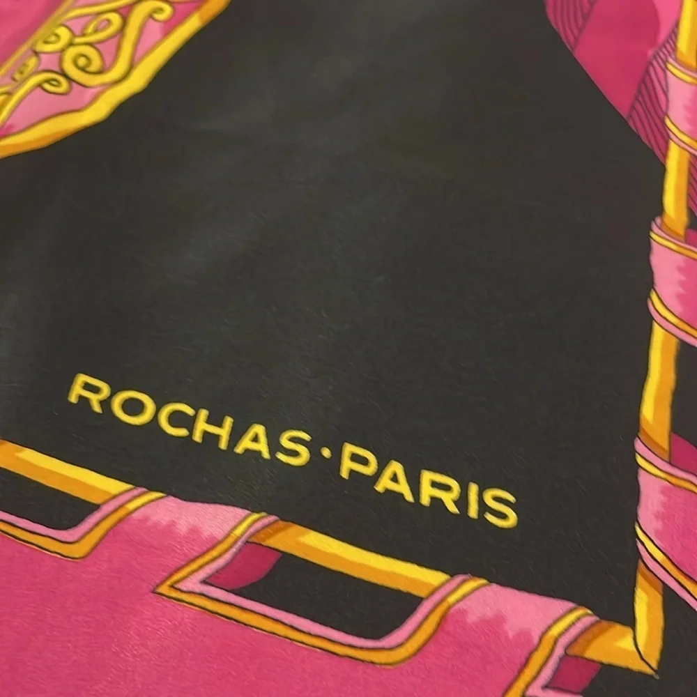 Rochas Paris Pink and Gold Scarf